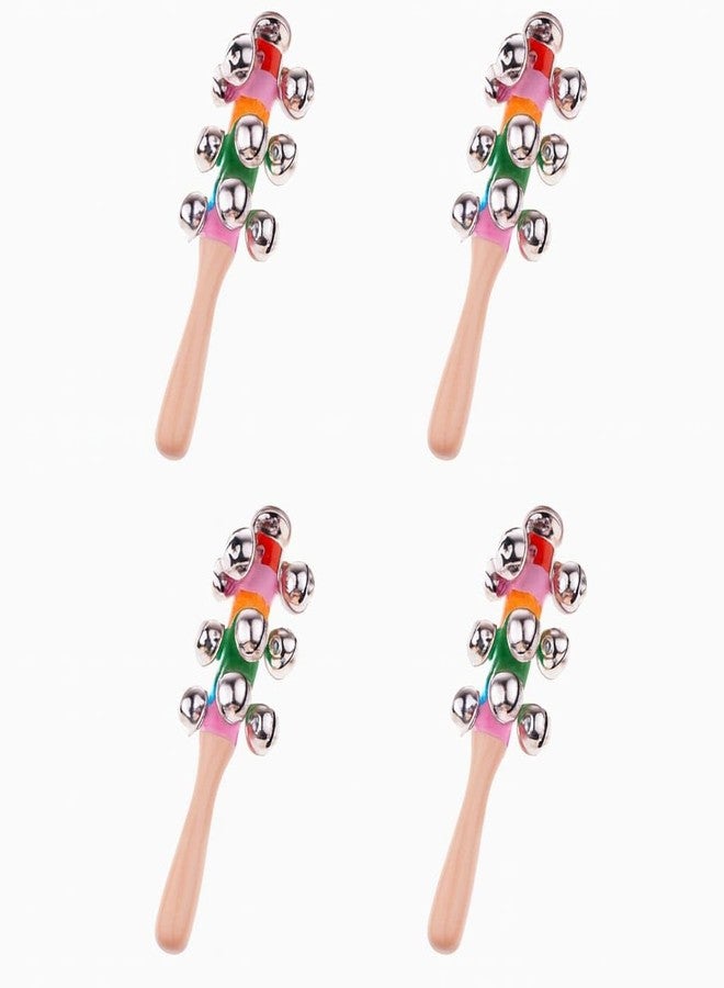 SMILE BABY Colorful Wooden Rainbow Baby Handle Jingle Bell Rattle Toys jhun jhuna (GOONGRA-2) - Image 4